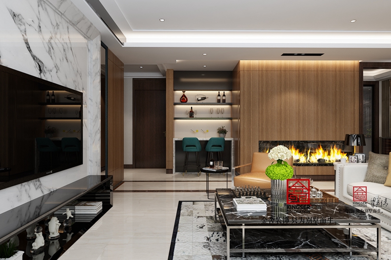 國賓壹號160平米現(xiàn)代簡約風格裝修效果圖