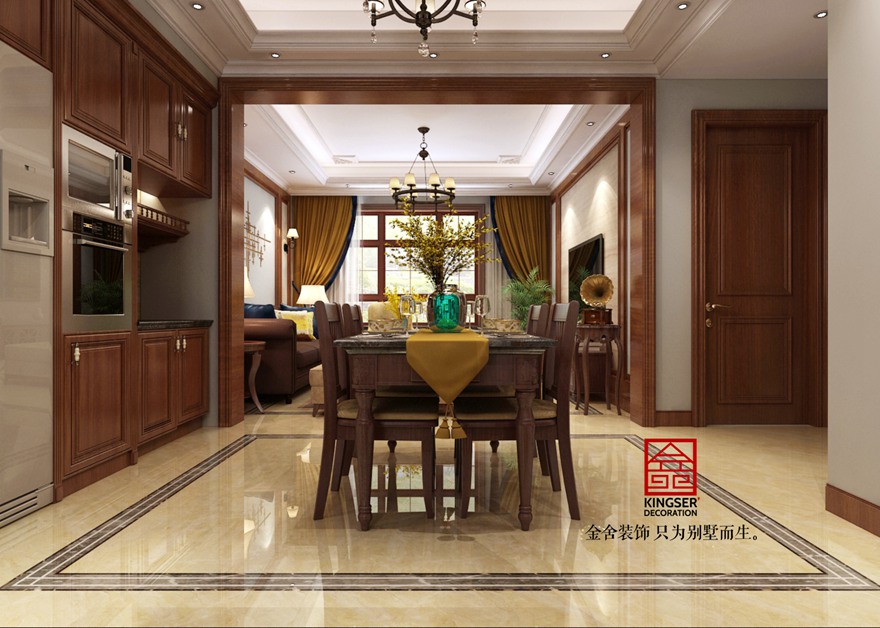 西山林語190平米美式風格裝修效果圖