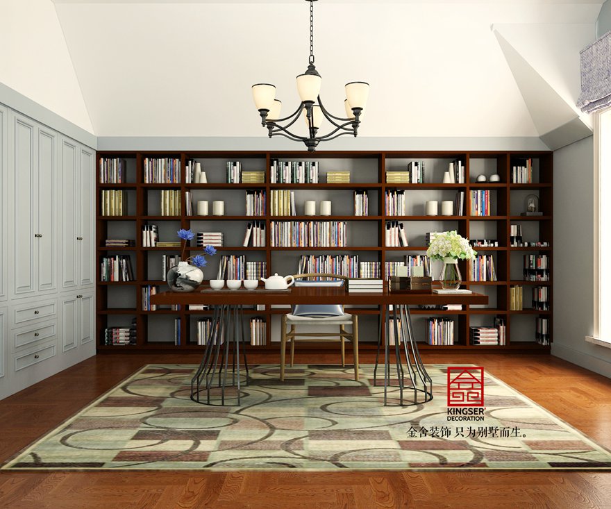 西山林語190平米美式風格裝修效果圖