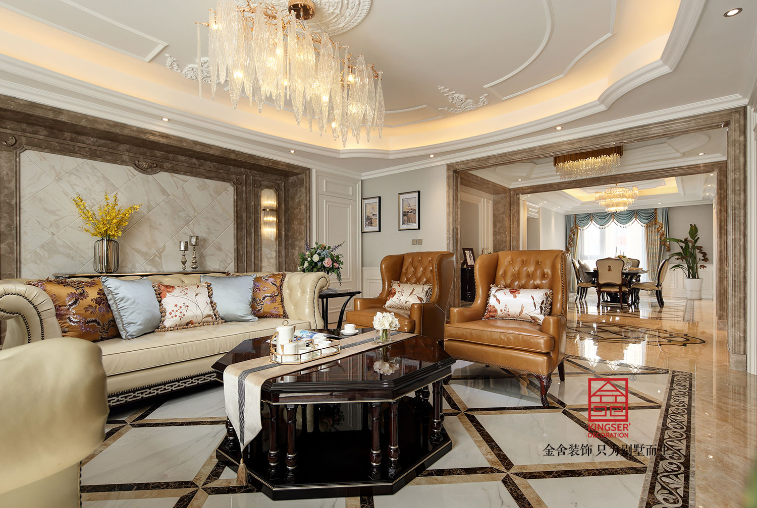 天山九峯210平米歐式風(fēng)格裝修實景