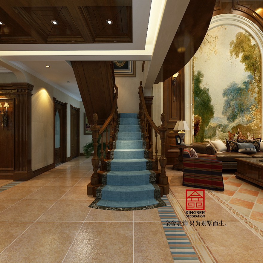 鑫界王府400平米古典美式風格裝修設計