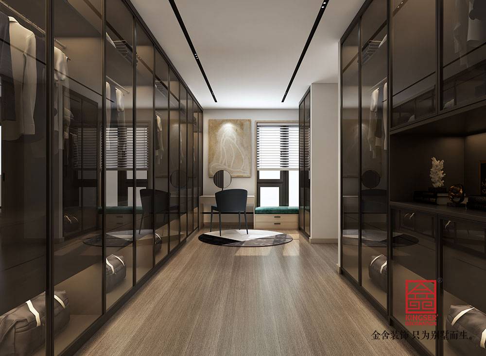 匯君城360平米裝修-現(xiàn)代簡約風格-衣帽間