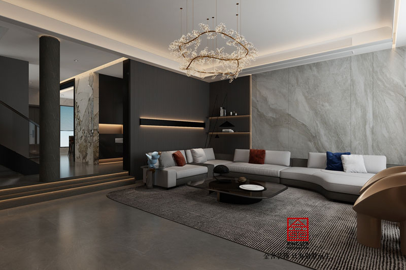 衡水南苑別墅裝修320平米現(xiàn)代風格效果圖