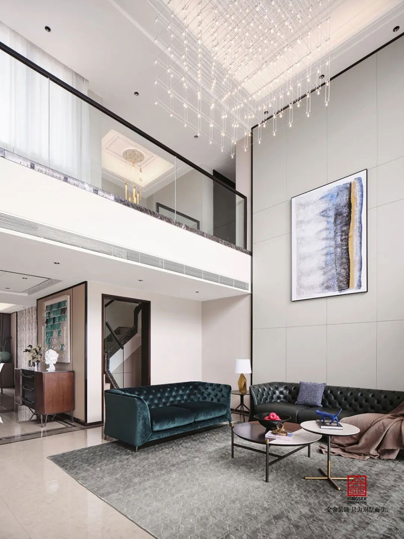 裕華壹號(hào)260㎡頂躍裝修現(xiàn)代輕奢實(shí)景圖