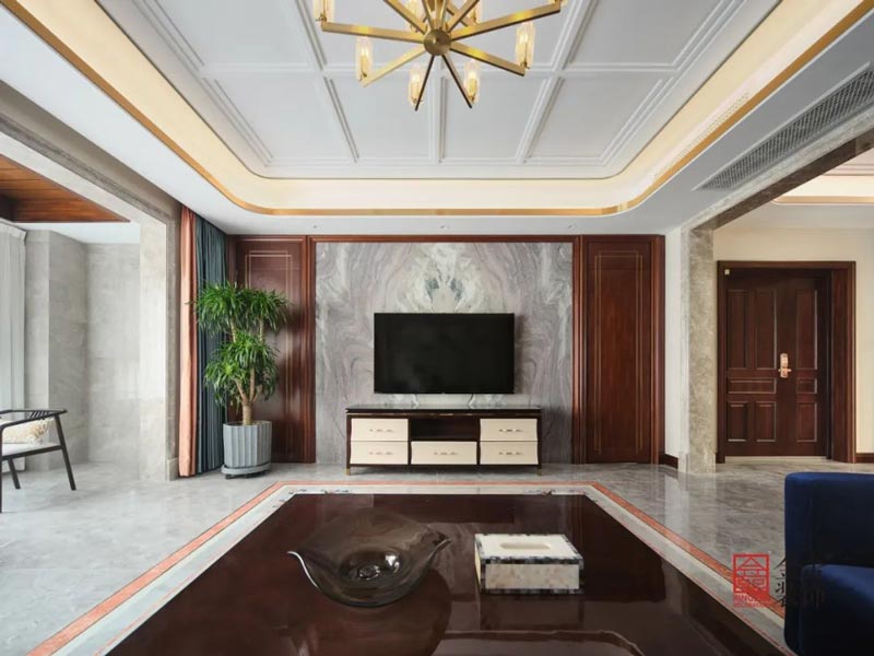 榮盛華府輕奢風格205㎡裝修實景圖