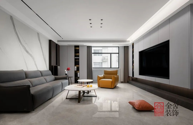 石家莊學校公寓裝修160㎡現(xiàn)代輕奢實景圖