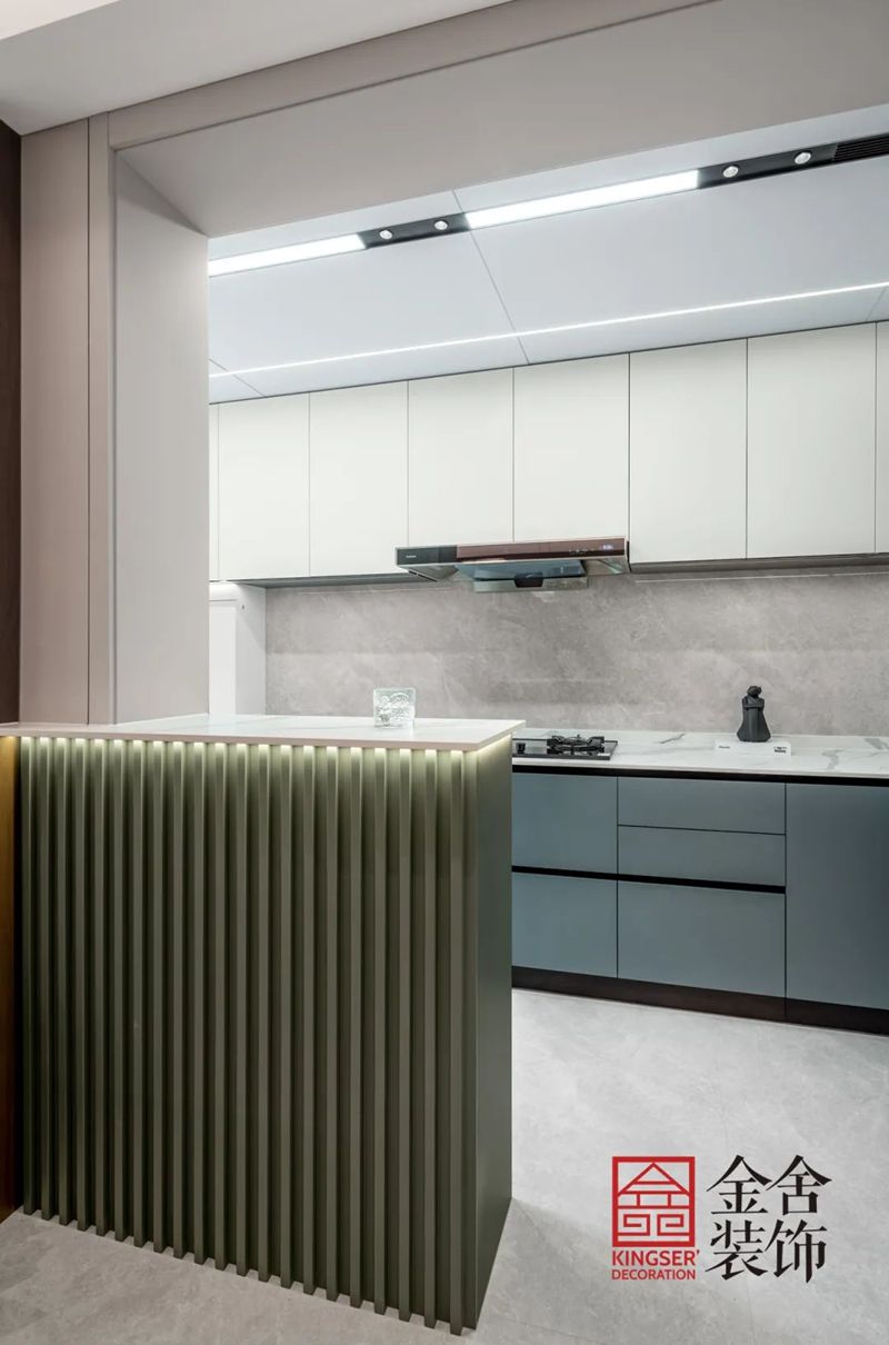 石家莊學校公寓裝修160㎡現(xiàn)代輕奢實景圖