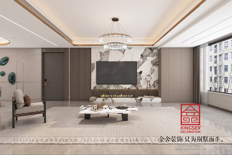 盛邦九號院現(xiàn)代風(fēng)格客廳裝修設(shè)計