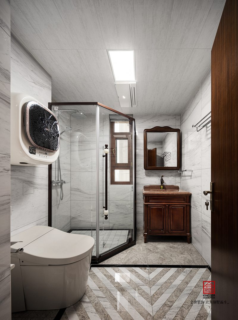 保利拉菲公館中式風(fēng)格裝修實景圖