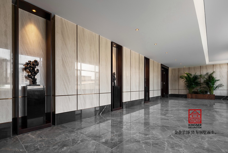 衡水嘉和國(guó)際售樓部中式會(huì)所走廊實(shí)景圖