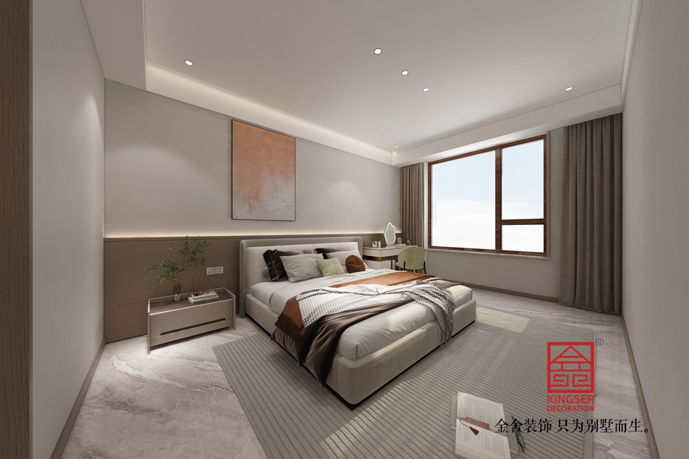 利航棠樾府174平米現(xiàn)代簡約風格裝修-臥室
